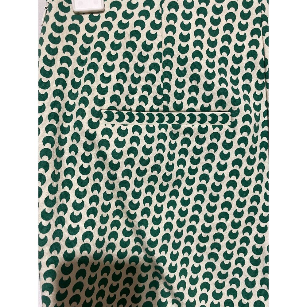 A new Day Green Patterned Slim Skinny Crop Pants Stretch High Waist Size 10 - Picture 10 of 15